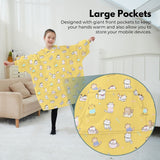 NNEDSZ Hoodie Blanket (Kids Cat yellow)