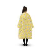 NNEDSZ Hoodie Blanket (Kids Cat yellow)