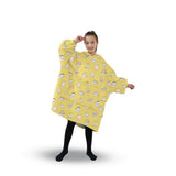 NNEDSZ Hoodie Blanket (Kids Cat yellow)