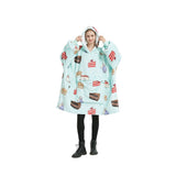 NNEDSZ Hoodie Blanket (Adult Cake Blue)