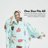 NNEDSZ Hoodie Blanket (Adult Cake Blue)