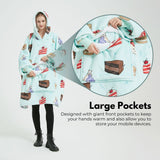 NNEDSZ Hoodie Blanket (Adult Cake Blue)