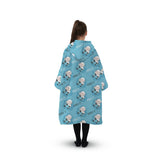 NNEDSZ Hoodie Blanket (Kids Sheep light blue )
