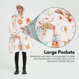 NNEDSZ Hoodie Blanket (Adult Breakfast)
