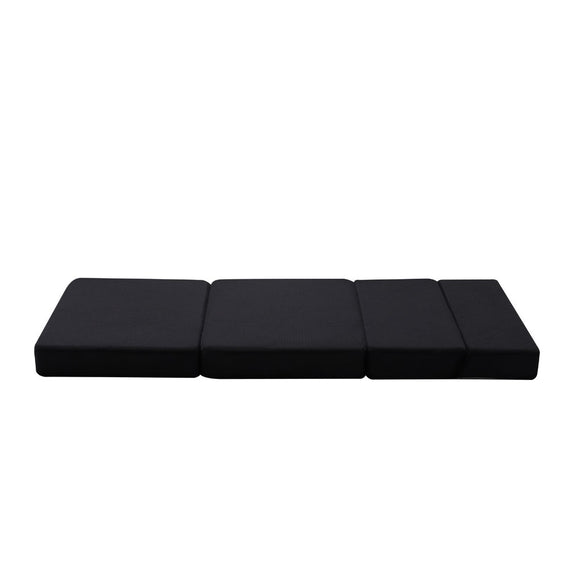 NNEDSZ 4 Fold Folding Mattress Black Air Mesh
