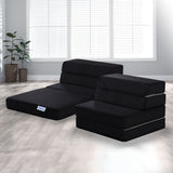 NNEDSZ 4 Fold Folding Mattress Black Air Mesh
