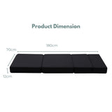 NNEDSZ 4 Fold Folding Mattress Black Air Mesh
