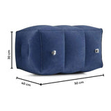 NNEDSZ Inflatable Travel Foot Rest Pillow with Adjustable Three Layers Height (Navy Blue)