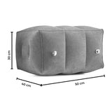 NNEDSZ Inflatable Travel Foot Rest Pillow with Adjustable Three Layers Height (Grey)