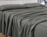 NNEDSZ 4 Pcs Bed Sheet Set 1000 Thread Count Ultra Soft Microfiber - King Single (Grey)