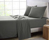 NNEDSZ 4 Pcs Bed Sheet Set 1000 Thread Count Ultra Soft Microfiber - King Single (Grey)