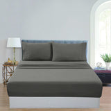 NNEDSZ 4 Pcs Bed Sheet Set 1000 Thread Count Ultra Soft Microfiber - King Single (Grey)
