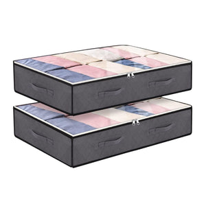 NNEDSZ 2 Pack 100L Large Underbed Clothes Storage Bag Home Organizer Box Bag