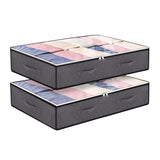 NNEDSZ 2 Pack 100L Large Underbed Clothes Storage Bag Home Organizer Box Bag