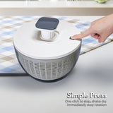 NNEDSZ Multifunctional 6L Grips Press Salad Spinner (White)