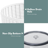 NNEDSZ Multifunctional 6L Grips Press Salad Spinner (White)