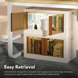 NNEDSZ 32L Foldable Storage Organizers(lvory+Brown)