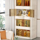 NNEDSZ 32L Foldable Storage Organizers(lvory+Brown)