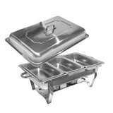 NNEDSZ GOMINIMO 9L Chafing Dish Multifunctional Stainless Steel Food Buffet Warmer Pan (3x3L Triple Trays)