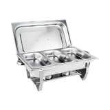 NNEDSZ GOMINIMO 9L Chafing Dish Multifunctional Stainless Steel Food Buffet Warmer Pan (3x3L Triple Trays)