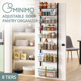 NNEDSZ 8 Tier Adjustable Baskets Over the Door Pantry Organizer Spice Rack