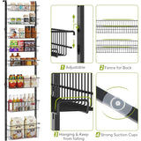 NNEDSZ 8 Tier Adjustable Baskets Over the Door Pantry Organizer Spice Rack