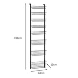 NNEDSZ 8 Tier Adjustable Baskets Over the Door Pantry Organizer Spice Rack