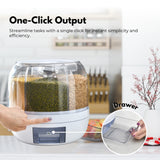 NNEDSZ 6 in 1 Rotating 360? Grain Dispenser with Lid (White)