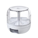 NNEDSZ 6 in 1 Rotating 360? Grain Dispenser with Lid (White)