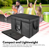 NNEDSZ 80L Large Insulated Food Delivery Bag with Zipper Closure (Black)