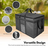 NNEDSZ 80L Large Insulated Food Delivery Bag with Zipper Closure (Black)