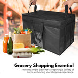 NNEDSZ 80L Large Insulated Food Delivery Bag with Zipper Closure (Black)
