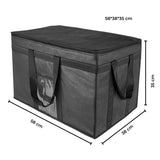 NNEDSZ 80L Large Insulated Food Delivery Bag with Zipper Closure (Black)