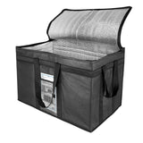 NNEDSZ 80L Large Insulated Food Delivery Bag with Zipper Closure (Black)