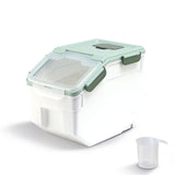 NNEDSZ Multipurpose Food Storage Container with Lids and Cup for Pet Food or Rice Grains (Green)
