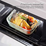 NNEDSZ 10 Pack Rectangular Airtight Food Storage Container Set (Transparent and Black)