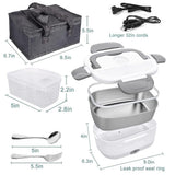 NNEDSZ 1.8L Electric Food Warmer Lunch Box with Insulated Carrying Bag