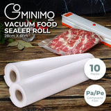 NNEDSZ 10 Pack Vacuum Food Sealer Rolls (28cm x 6m)