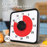 NNEDSZ 60-Minute Visual Countdown Timer (Large, Black)