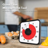 NNEDSZ 60-Minute Visual Countdown Timer (Large, Black)