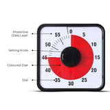 NNEDSZ 60-Minute Visual Countdown Timer (Large, Black)