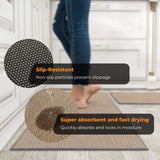 NNEDSZ Washable Non Slip Absorbent Kitchen Floor Mat (44X120cm, Oats)