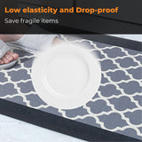 NNEDSZ 2 PCS Washable Non Slip Absorbent Kitchen Floor Mat (44x80+44x150cm, Black Lucky Clover)