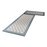 NNEDSZ 2 PCS Washable Non Slip Absorbent Kitchen Floor Mat (44x80+44x150cm, Grey Lucky Clover)