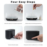 NNEDSZ GOMINIMO Flame Humidifier Wind 225ml Black