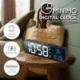 NNEDSZ Digital Clock Mirrored Black -