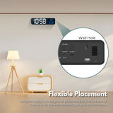 NNEDSZ Digital Clock Mirrored Black -