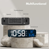 NNEDSZ Digital Clock Mirrored Black -