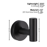 NNEDSZ GOMINIMO T-hook Stainless Steel Wall Hook 6pcs (Black)