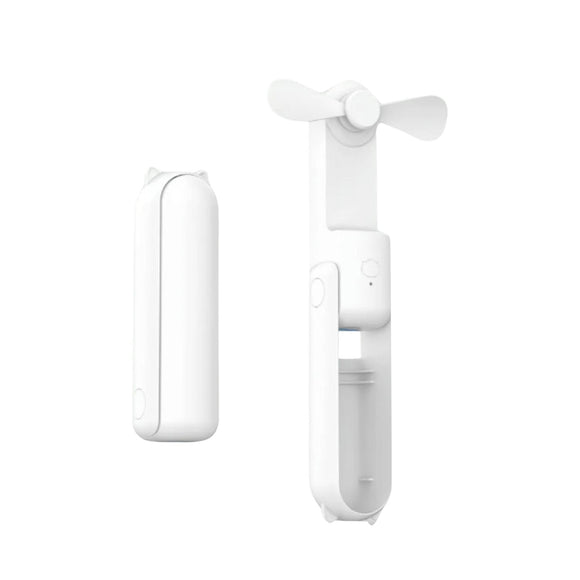 NNEDSZ GOMINIMO USB Rechargeable Portable Handheld Fan with 3 Speed(White)